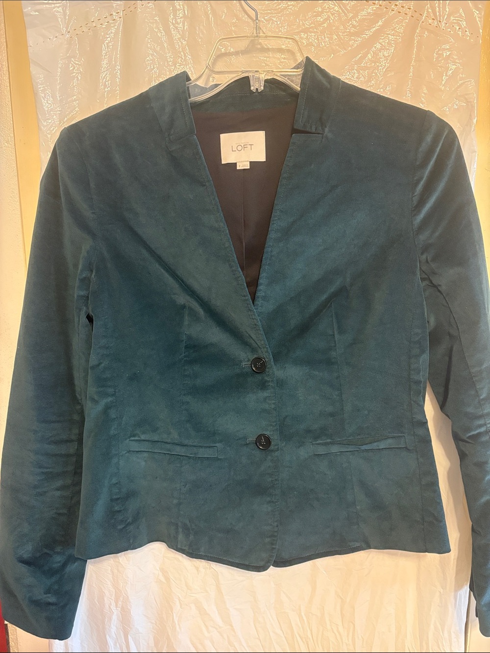LOFT Teal Velvet Blazer - Women's